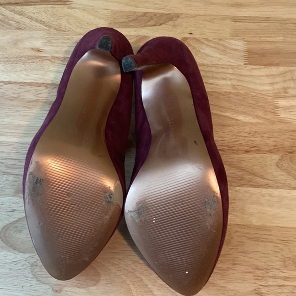 BCBG Suede Leather Platform MaryJane Paulie Heels - Picture 11 of 14